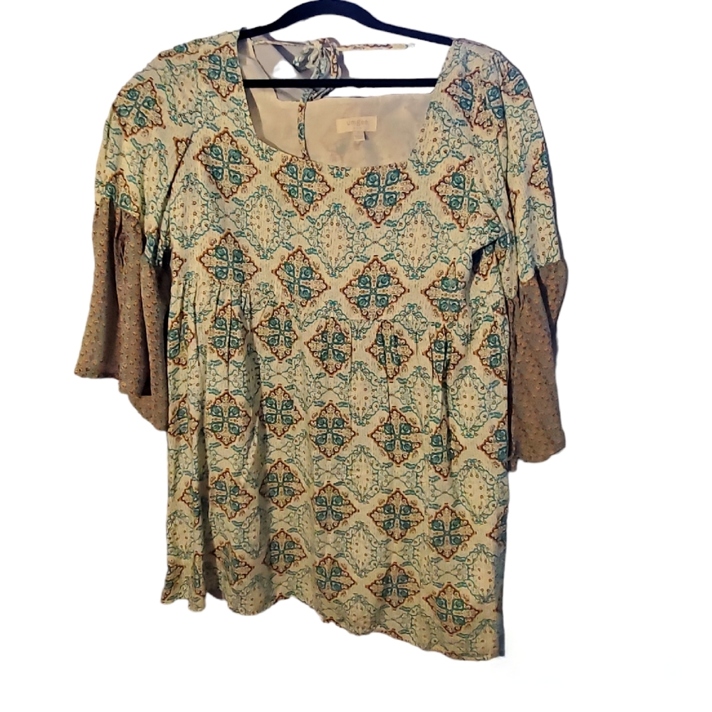 UMGEE Boho Printed Peasant Mini Dress size small